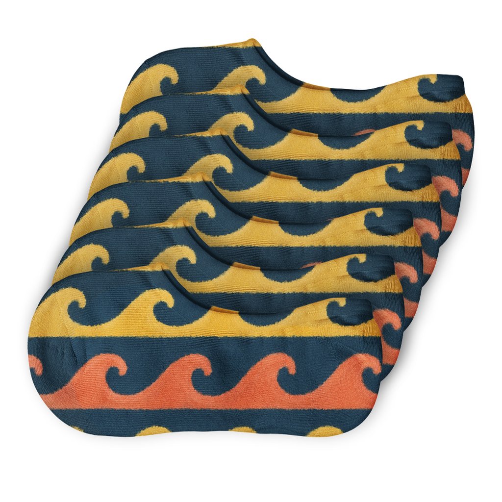 Sunset Surf Band Panorama custom no-show socks