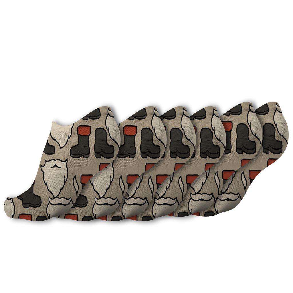 Beard And Boots Santa-Centric Tessellation comfortable cotton ankle socks
