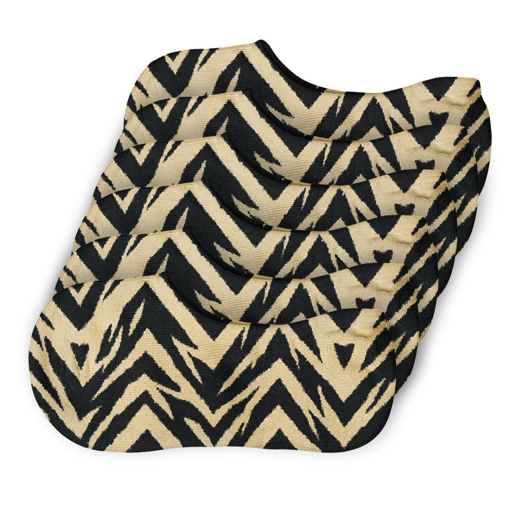 Fragmented Zebra Chevron Mosaic personalized invisible socks