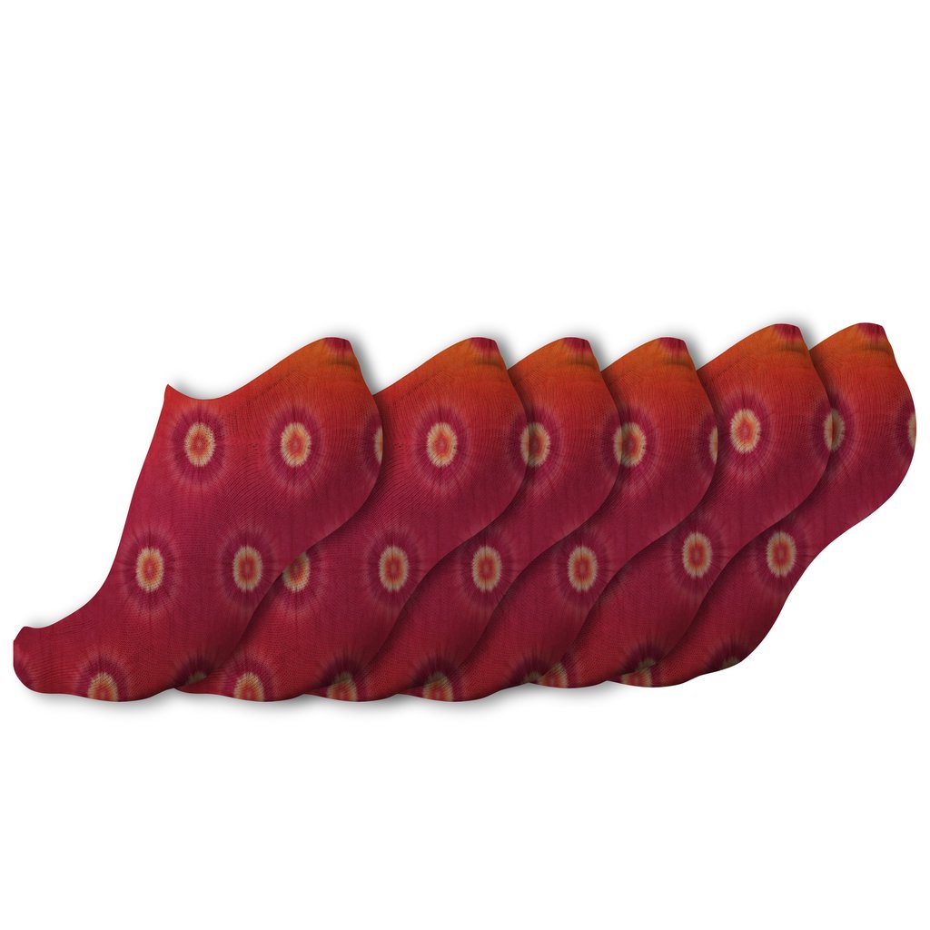 Sunset Ombre Bullseye Bands stylish athletic ankle socks