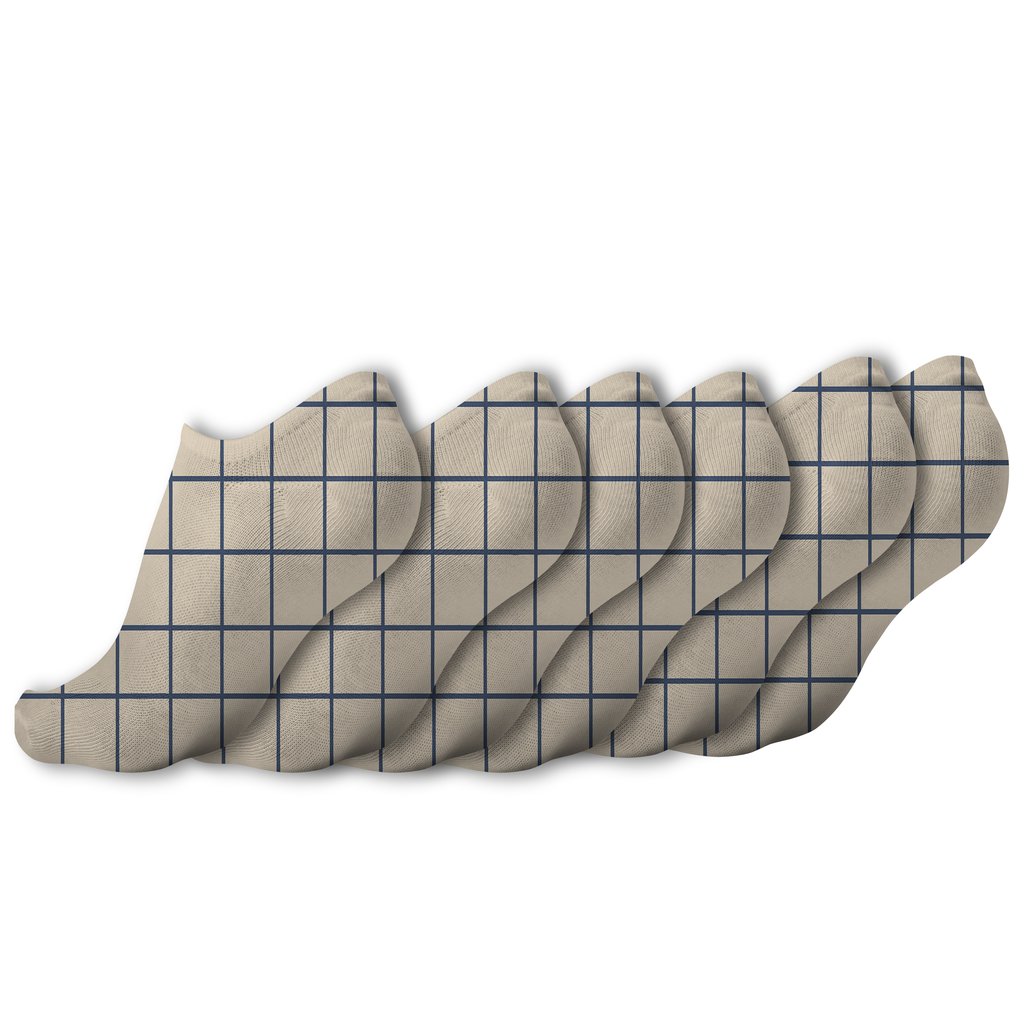 Linear Echo Grid stylish athletic ankle socks