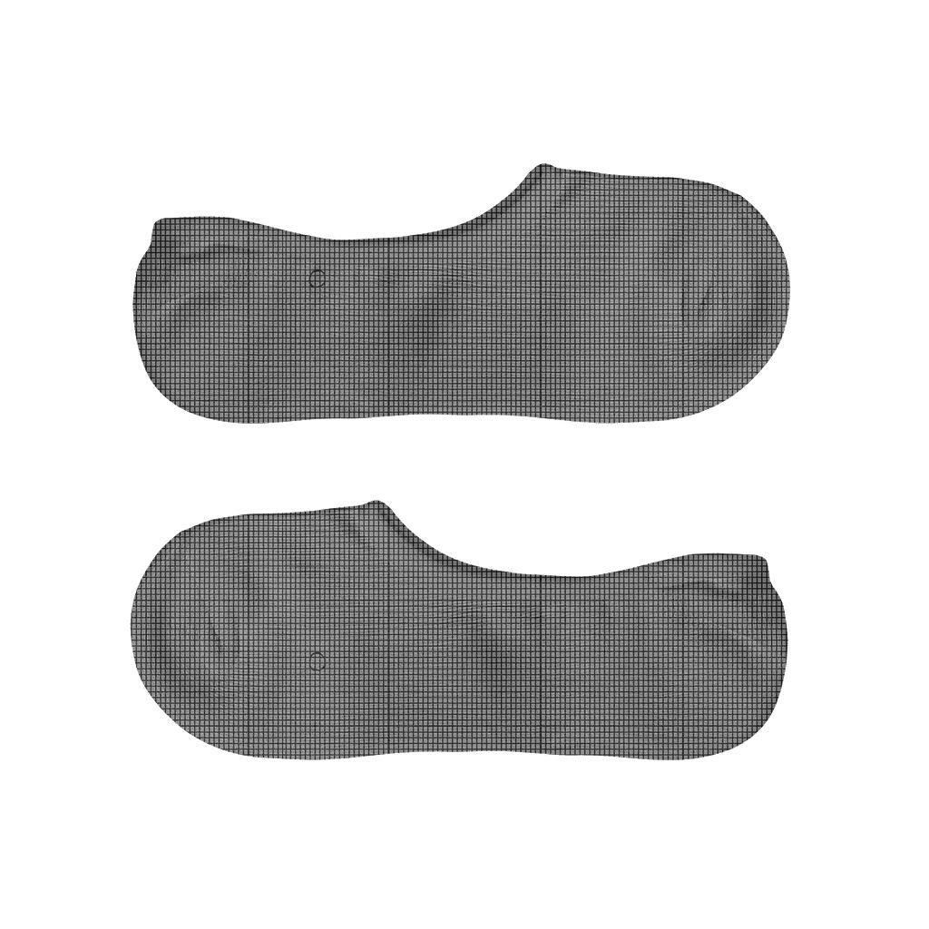 Micro Orbit Check Texture Field soft cotton no-show socks