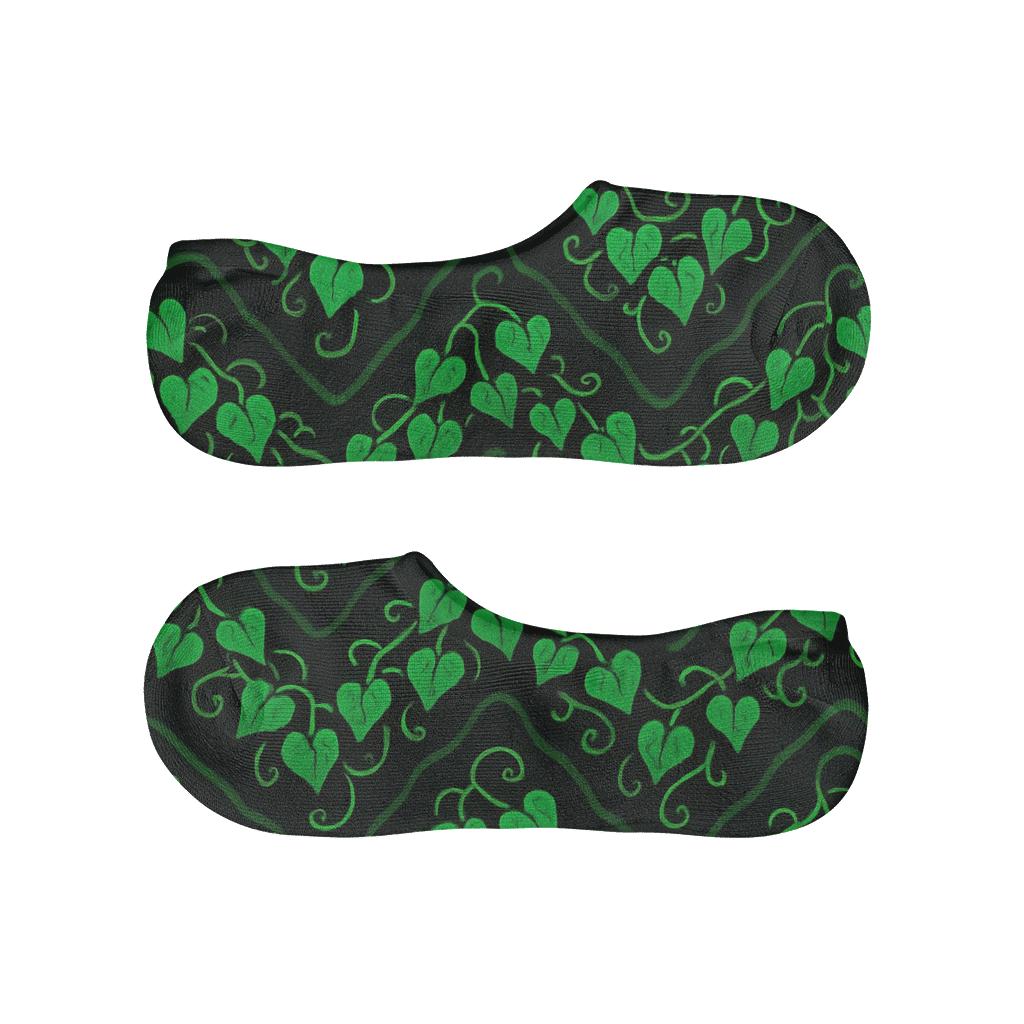 Ivy Trellis Chevron On Midnight Field personalized invisible socks