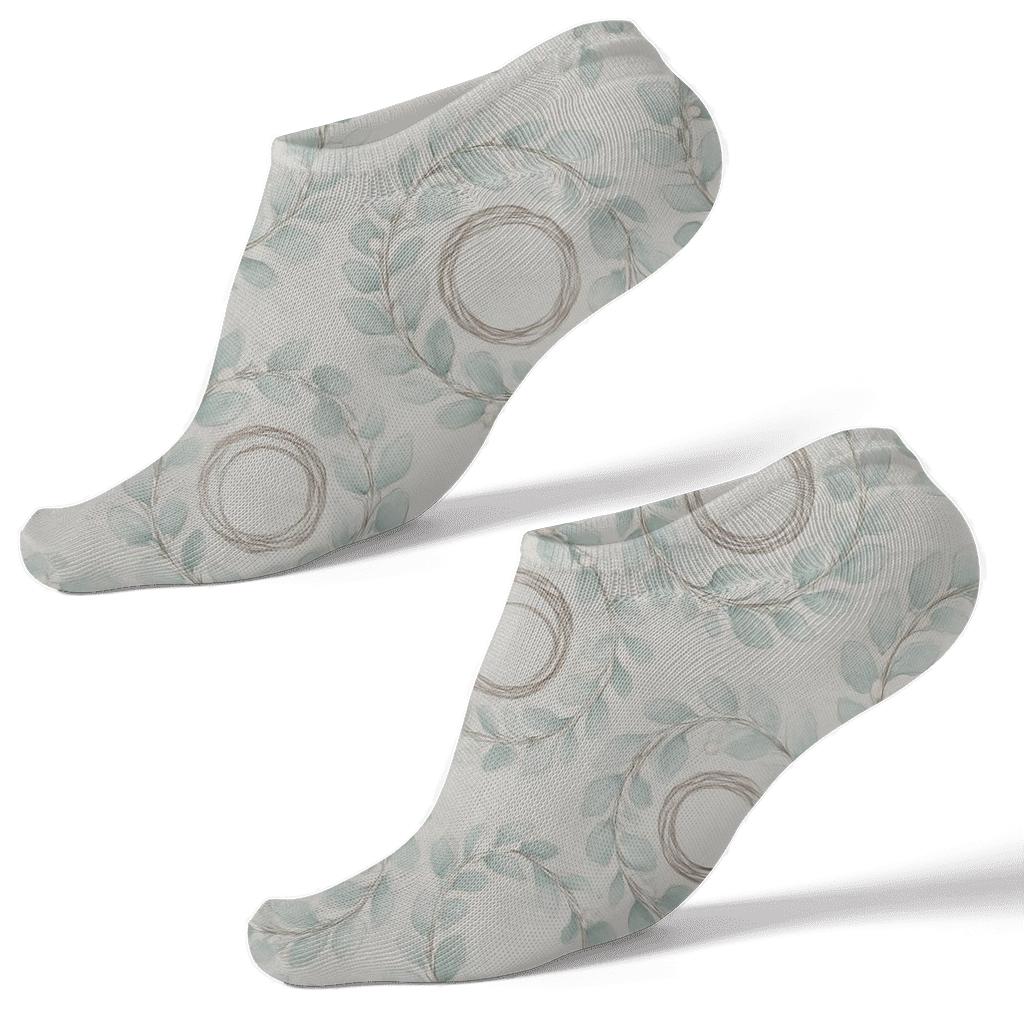 Silver Hoop Array, Nested Wreath Constellations soft everyday ankle socks
