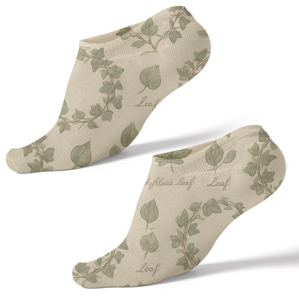 Emerald Ivy Wreath Medallions premium sports ankle socks