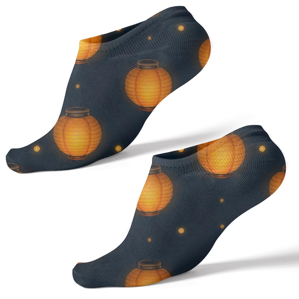 Lantern Festival Tiled Sky comfortable cotton ankle socks