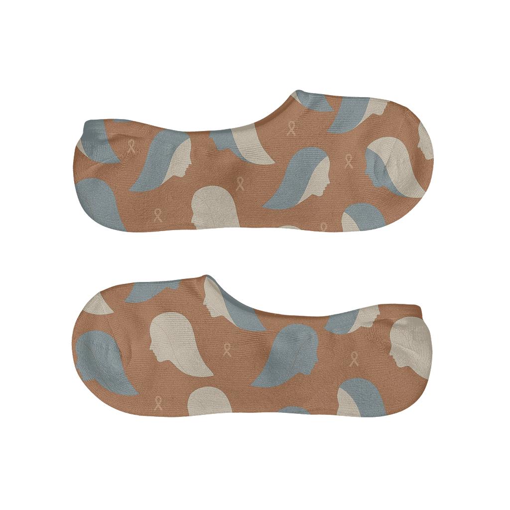 Silhouette Wave Pattern (Mary Edition) soft cotton no-show socks