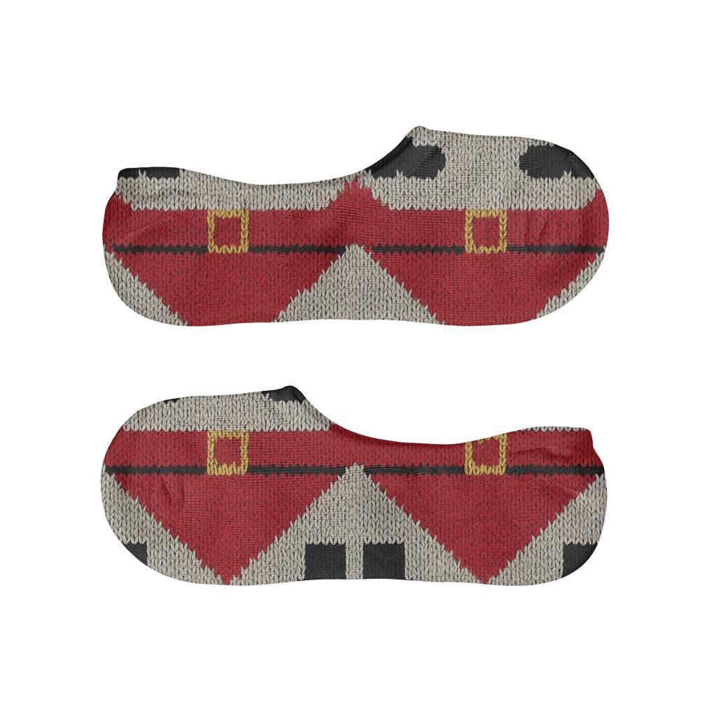 Boot And Belt Chevron Santa-Centric Stripe soft cotton no-show socks