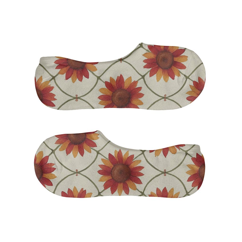 Sunflower Ring Lattice On Soft Ivory trendy no-show sock styles