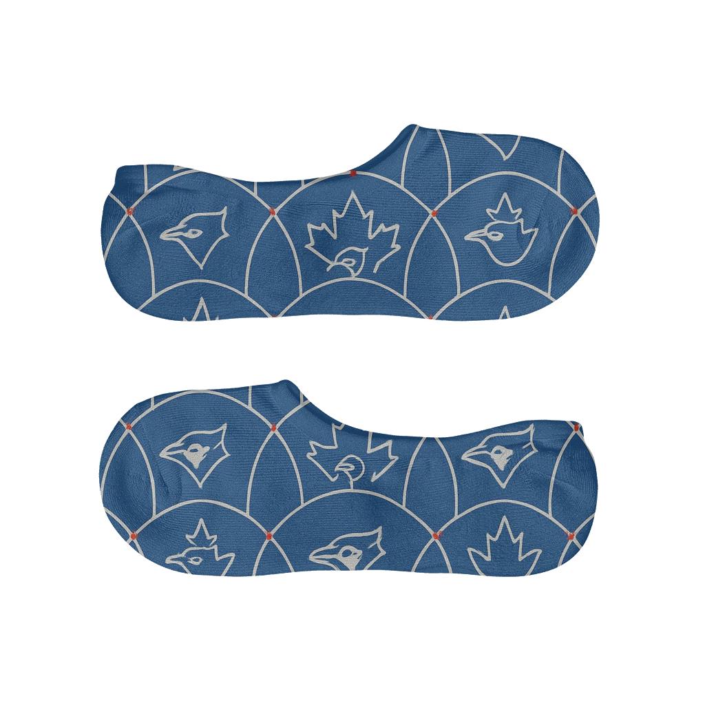 Maple Arc Lattice In Team Blue Jays Spirit personalized no-show socks