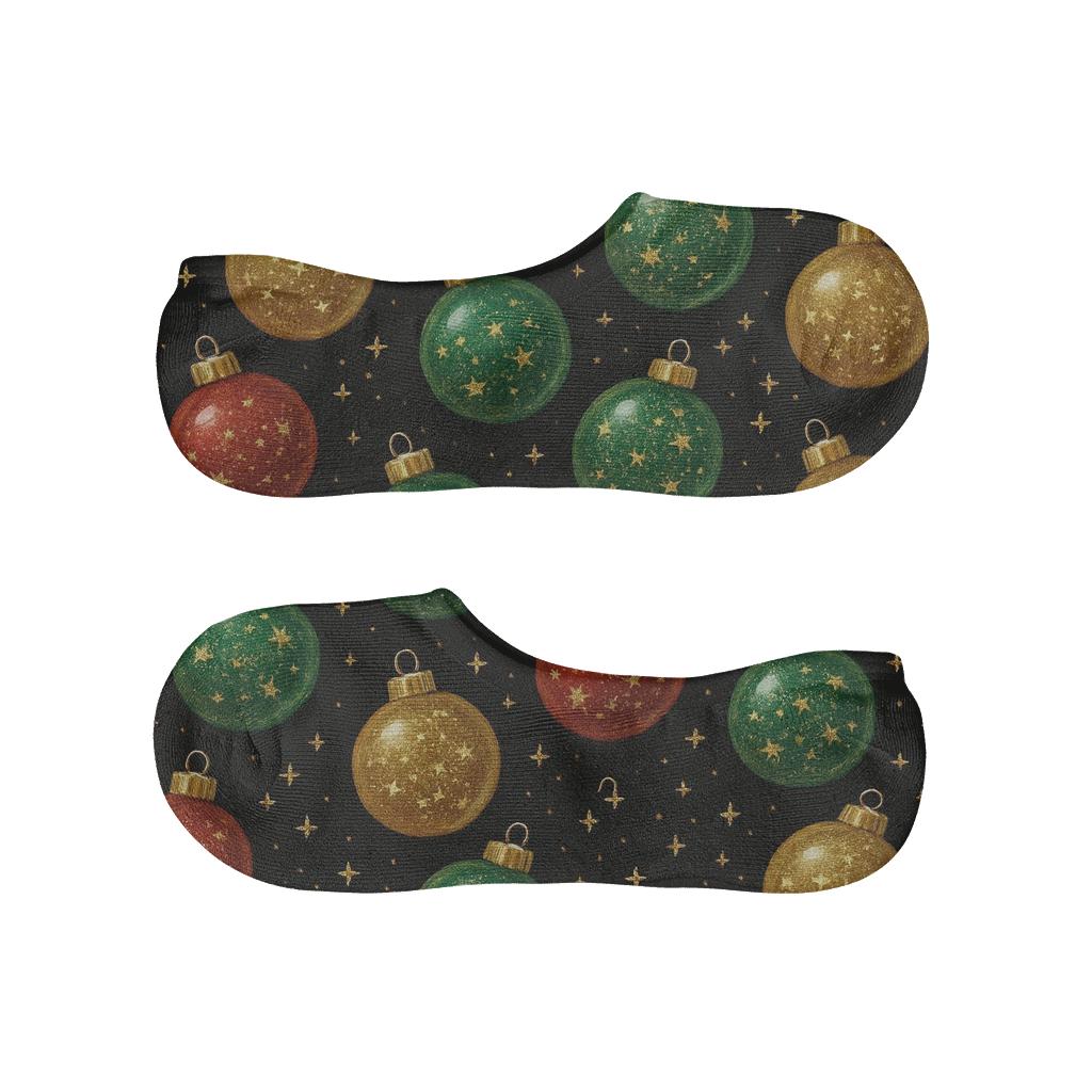 Twinkling Star Ornament Holiday Scatter anti-slip no-show socks