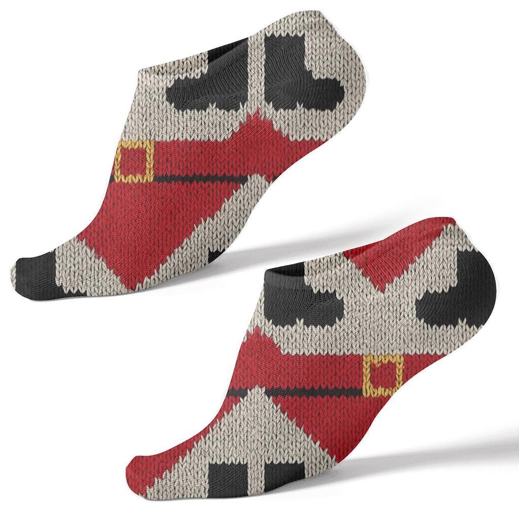 Boot And Belt Chevron Santa-Centric Stripe comfortable cotton ankle socks