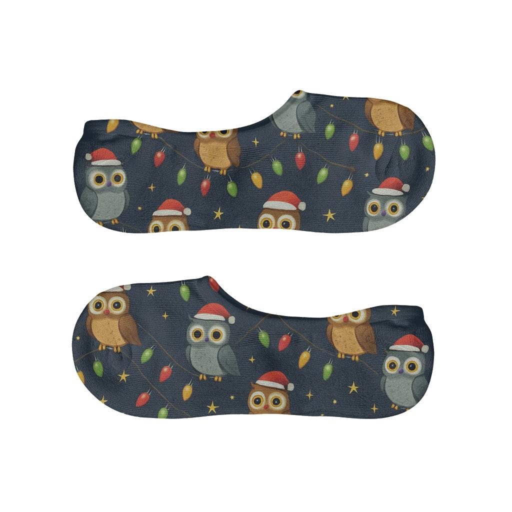 Owls On Christmas Light Wires comfortable invisible socks