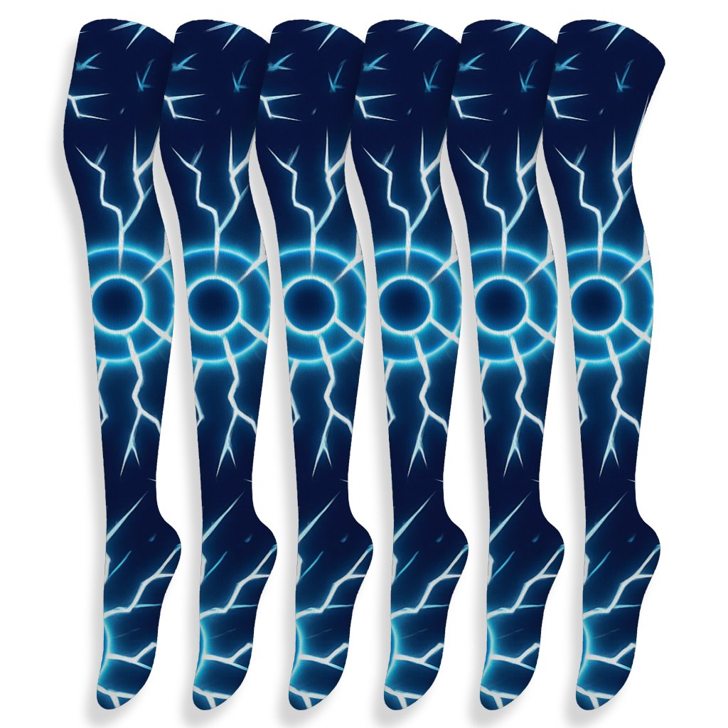 Radial Storm Core Burst trendy patterned over-the-knee socks