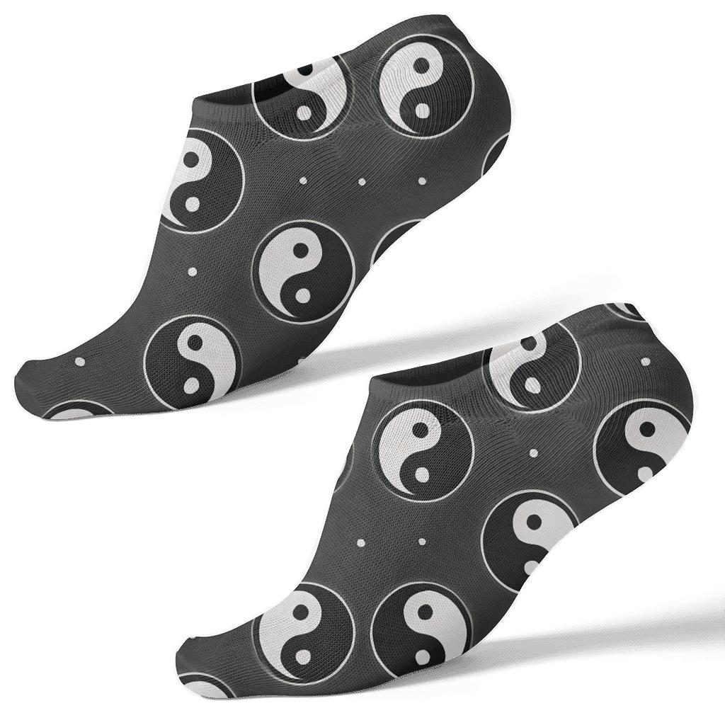 Cosmic Taijitu Orbit Grid soft everyday ankle socks