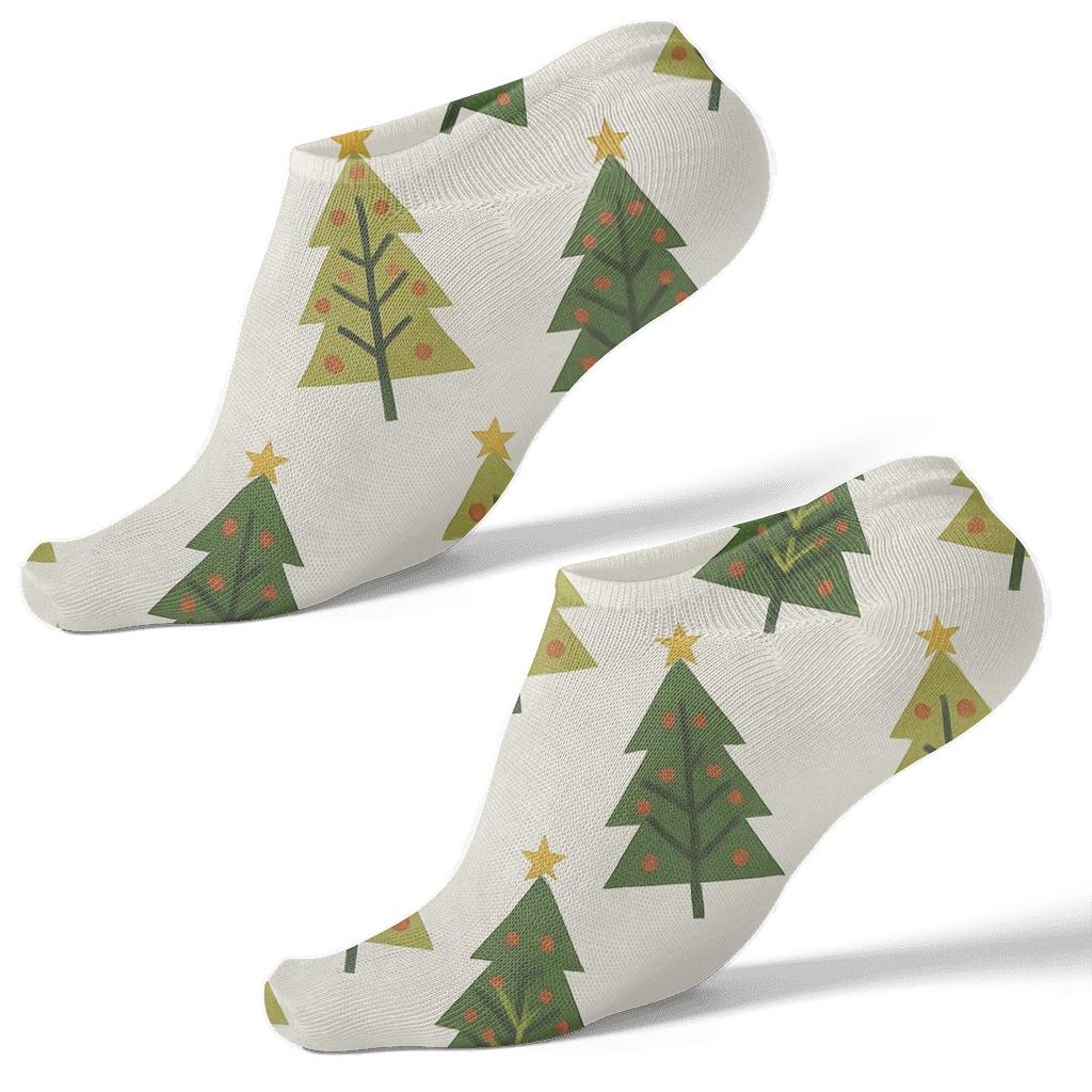 Nordic Pines Christmas Tree Edition Scatter unique graphic ankle socks