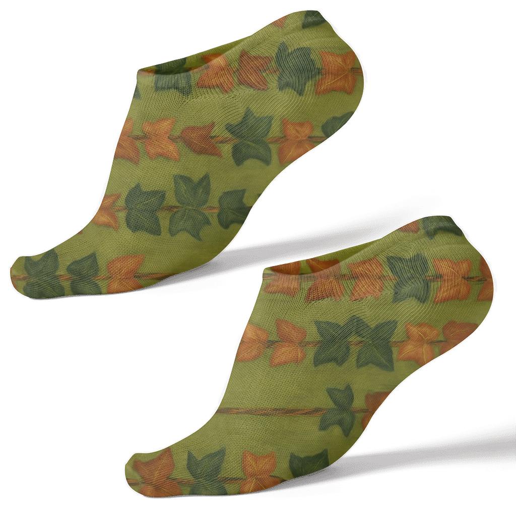 Autumn Ivy Border Bands soft everyday ankle socks