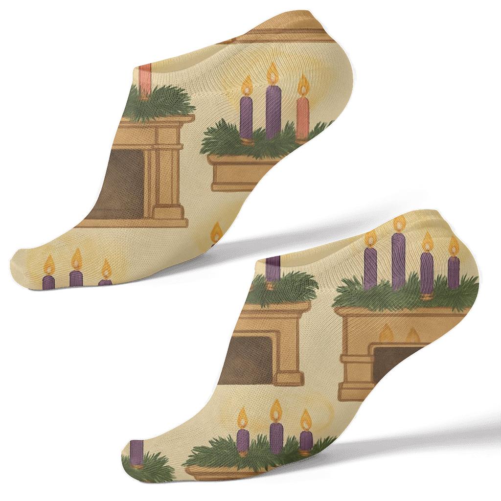 Mantel Garland With Advent Candles Glow Repeat premium sports ankle socks