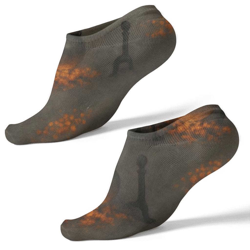 Andiron Silhouette Hearthscape Repeat Heart Edition premium sports ankle socks