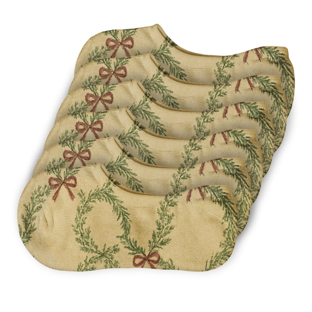 Golden Herb Garland Chains Wreath comfortable low-cut socks