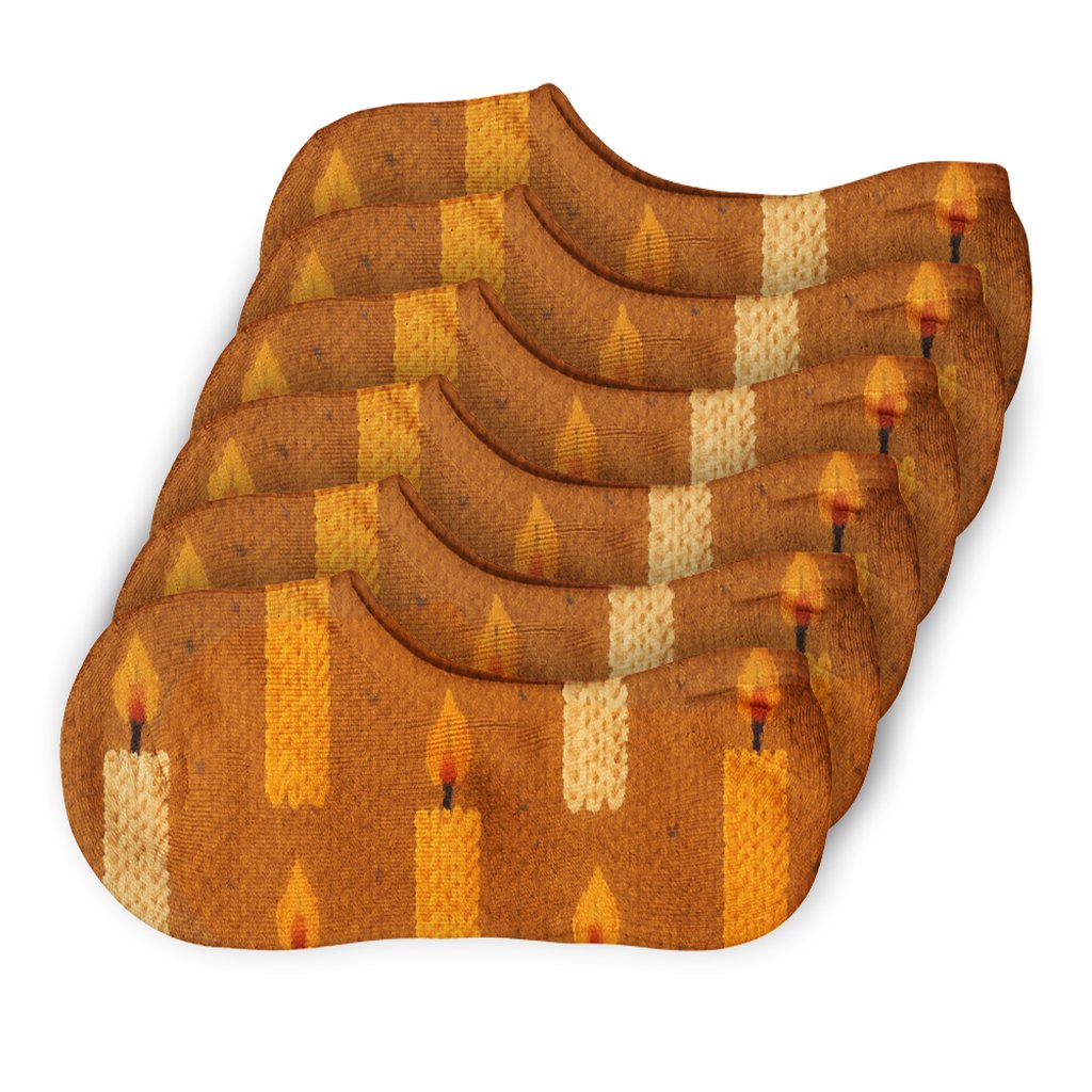 Drifting Wax Drip Grid Candle Edition trendy no-show sock styles