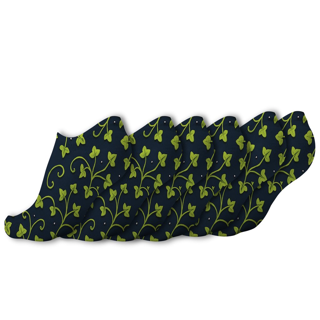 Dew Kissed Ivy Tendril Constellations comfortable cotton ankle socks