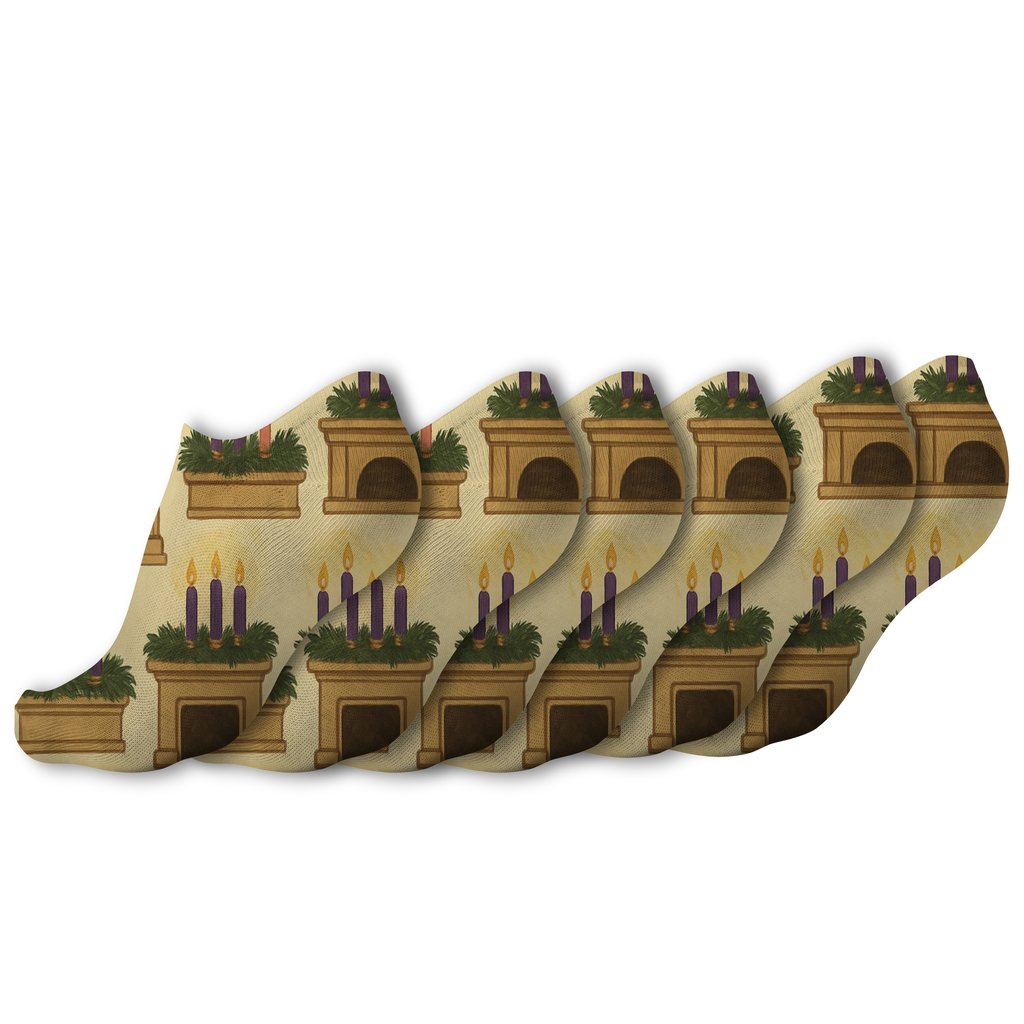 Mantel Garland With Advent Candles Glow Repeat stylish athletic ankle socks