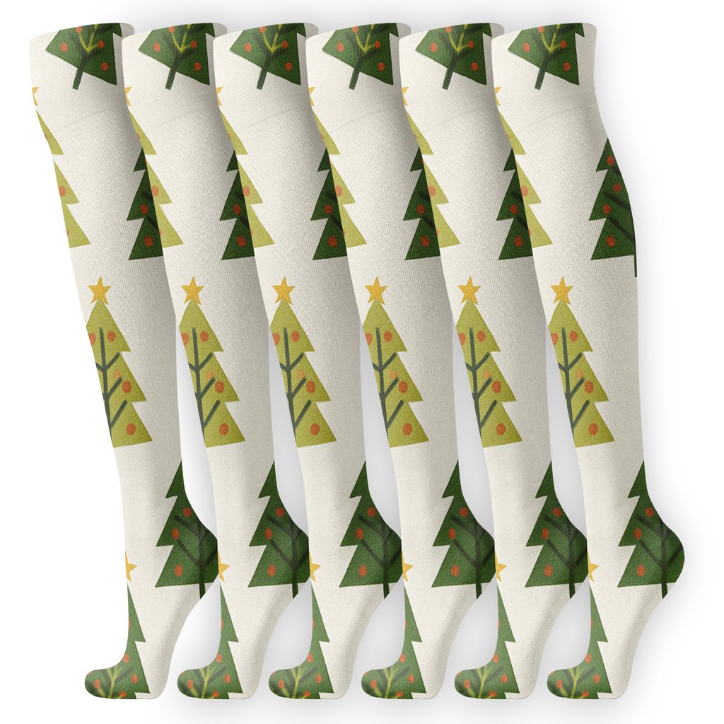Nordic Pines Christmas Tree Edition Scatter personalized knee-high socks