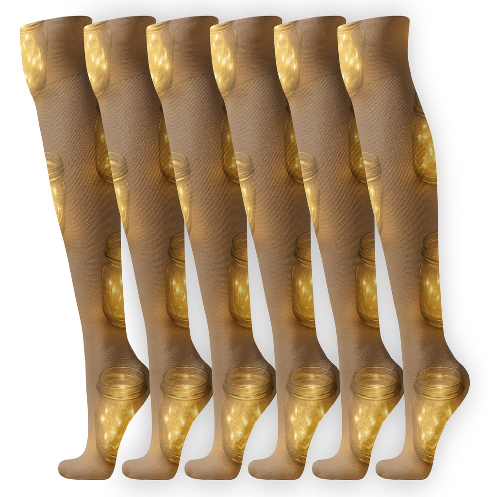 Tangled Jar Lights Scatter trendy patterned knee-high socks