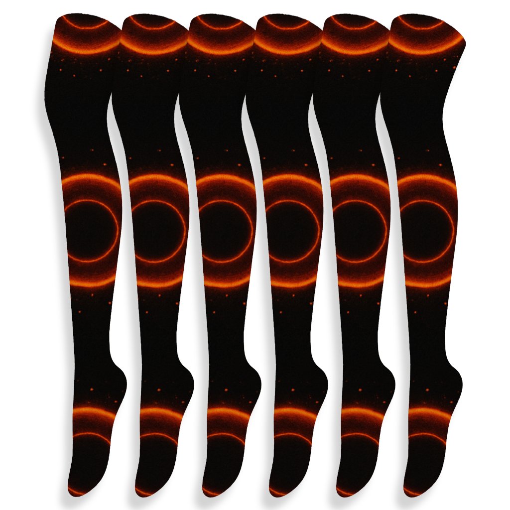 Coal Ring Constellation On Soot Ground Heart custom over-the-knee socks