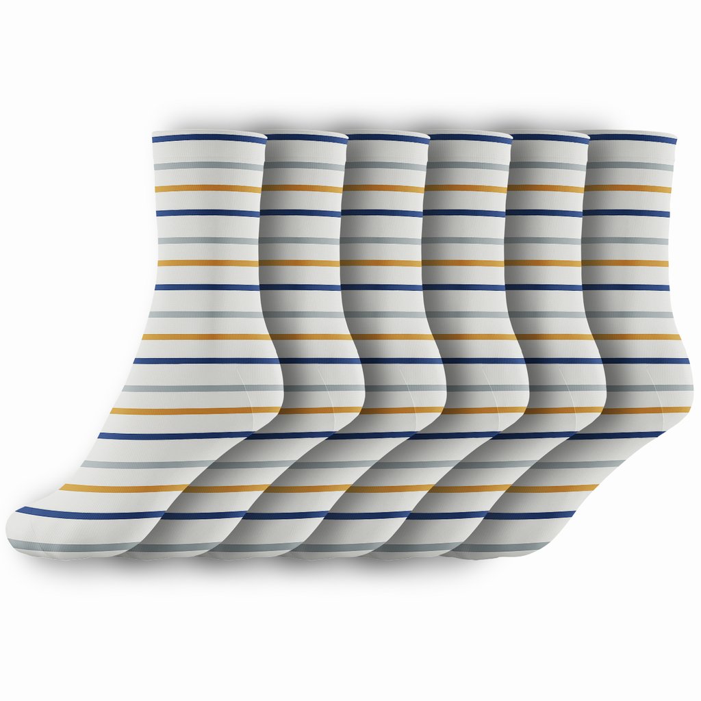 Stellar Stripe Interval designer printed crew socks