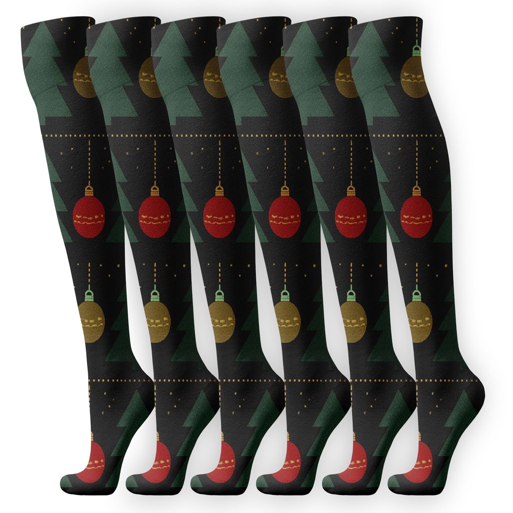 Xmas Tree Bauble Constellation Bands custom knee-high socks