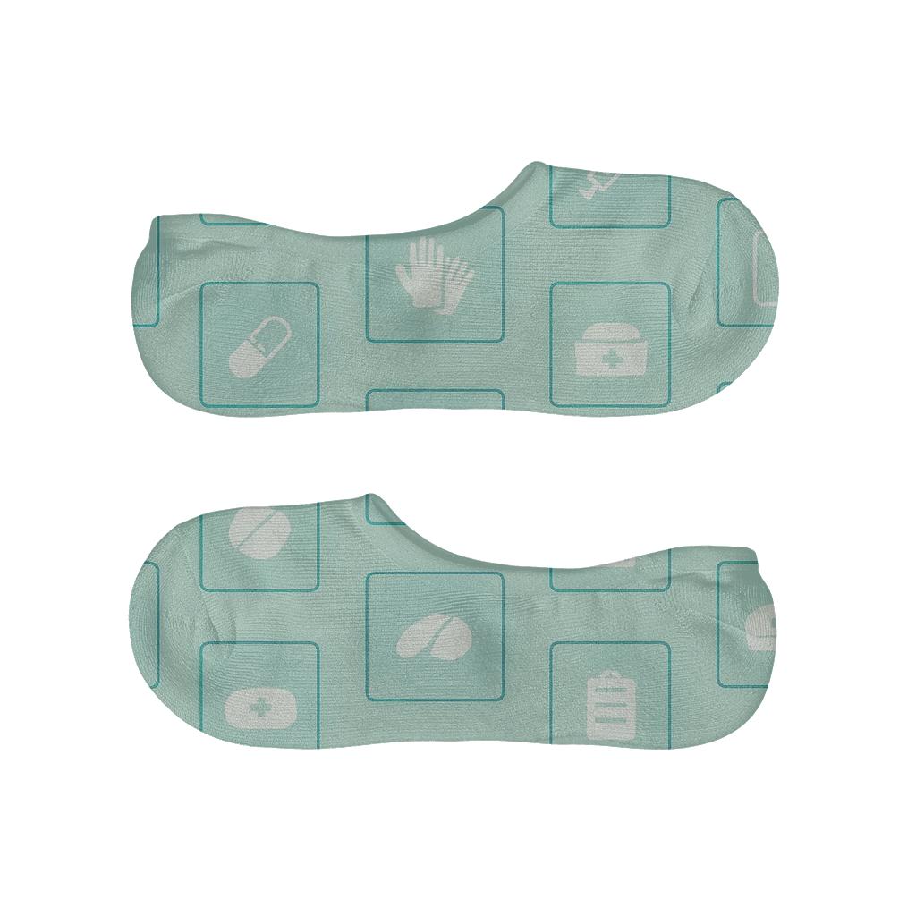 Nebula Scrub Patchwork Grid breathable no-show socks