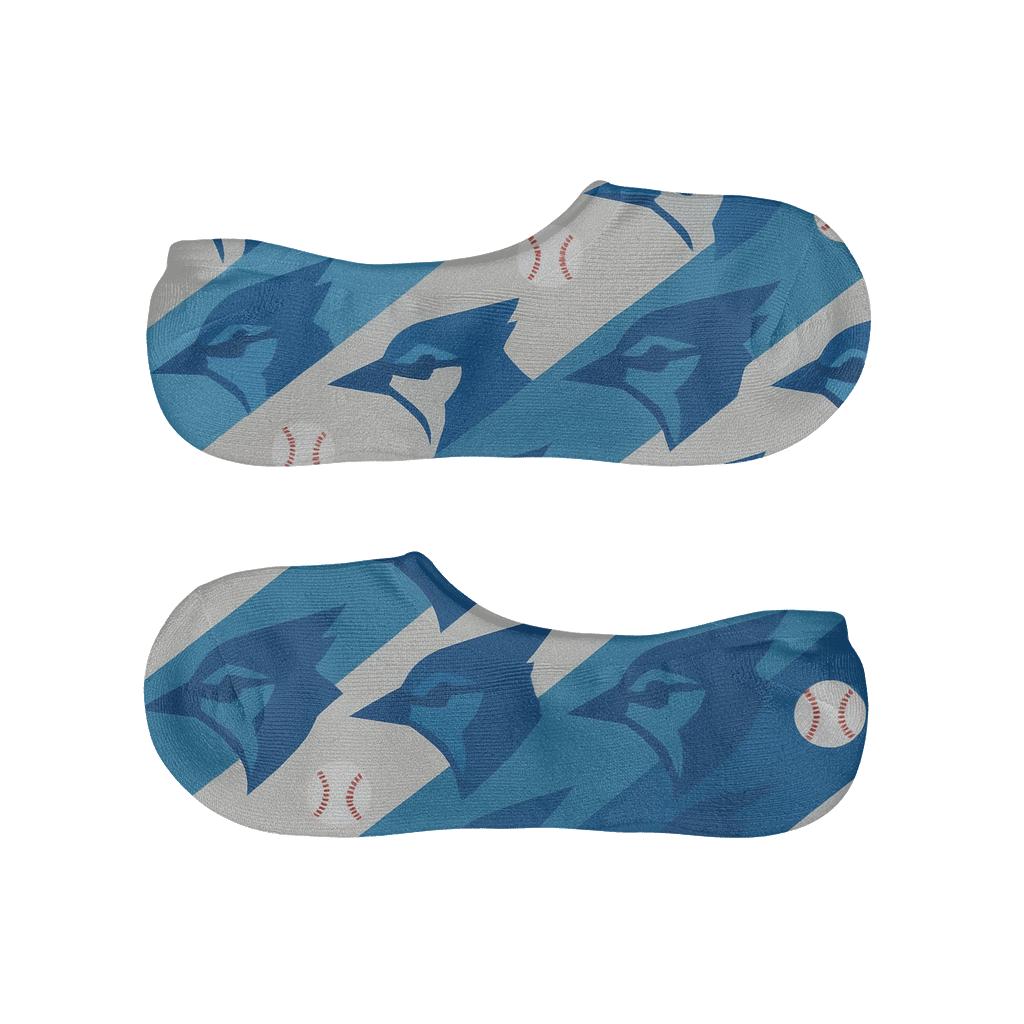 Diagonal Flight Rhythm Pattern With Blue Jays Energy personalized invisible socks