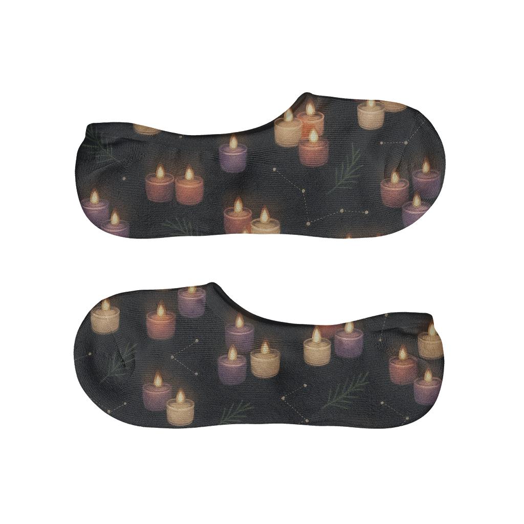 Starry Votive Constellation Advent Candles Pattern unique hidden socks