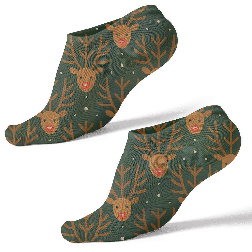 Reindeer Antler Constellation Stripe soft everyday ankle socks