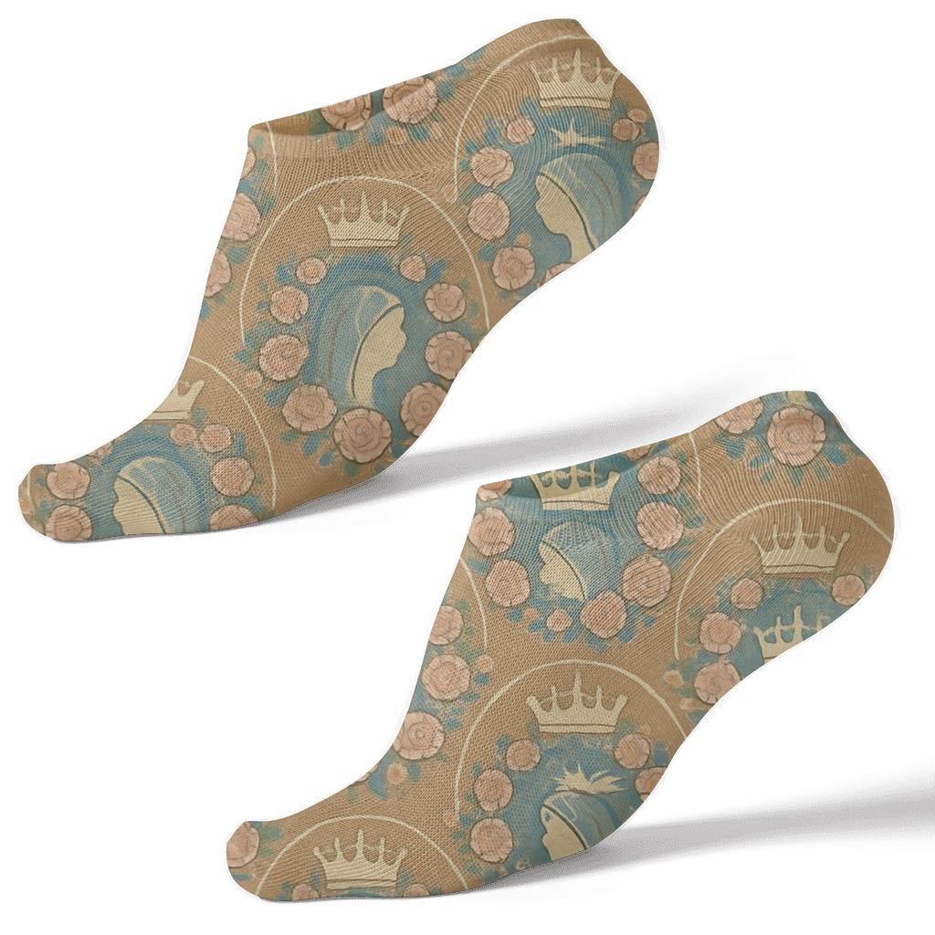 Rose Garland Crown Pattern Mary Edition stylish athletic ankle socks