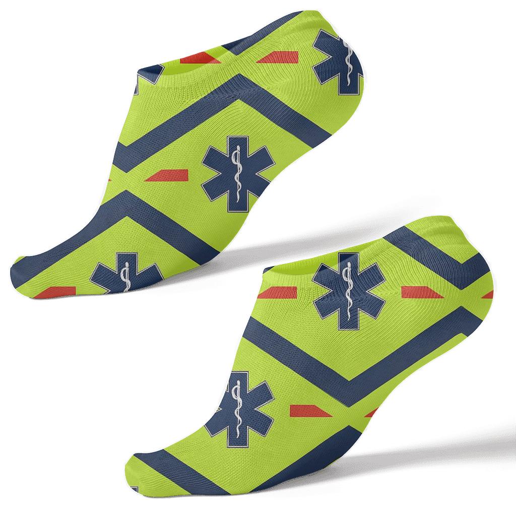 Star-of-Life-Paramedic Chevron Bands personalized ankle socks