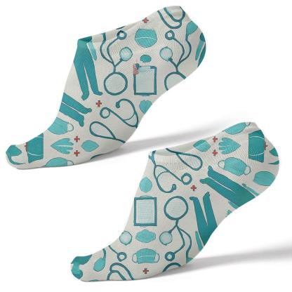 Stellar Shift Change Kaleidoscope designer print ankle socks