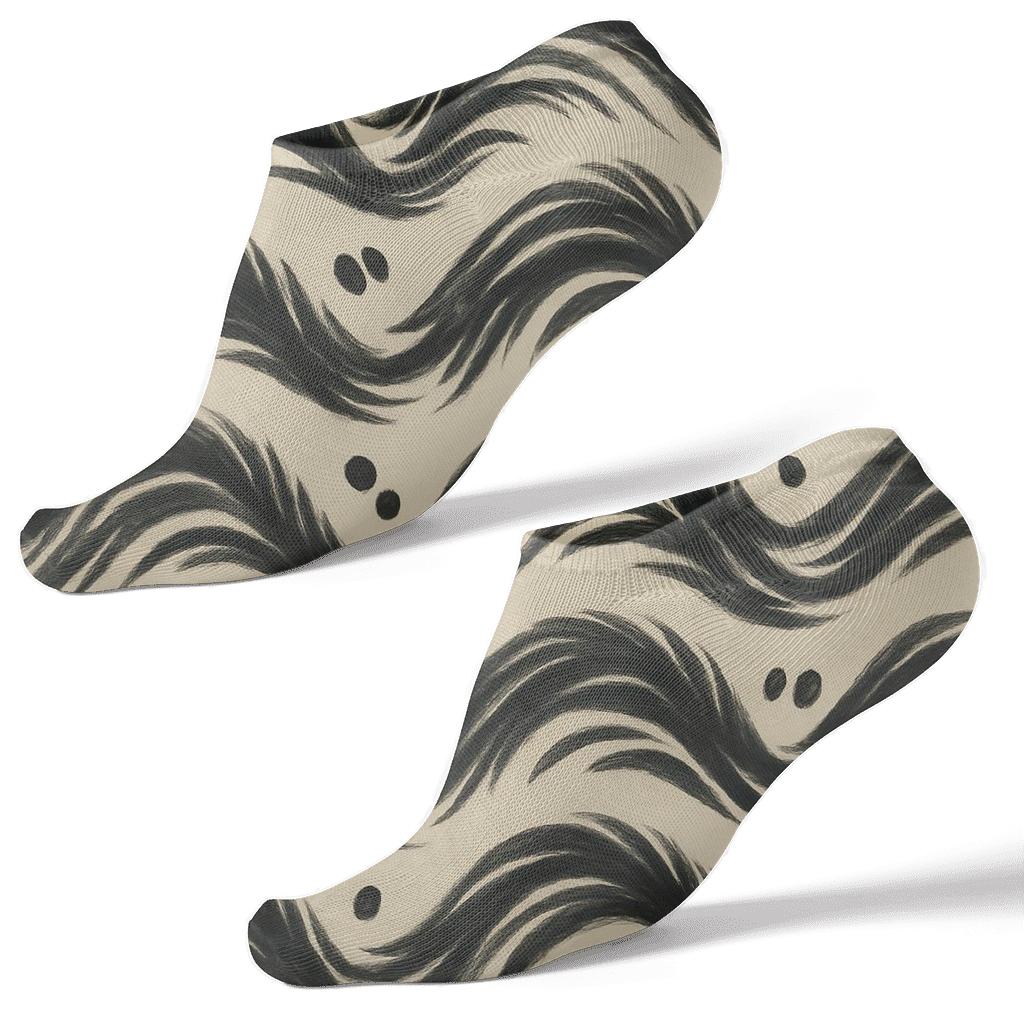 Zebra Mane Ripple Chevron Field personalized ankle socks