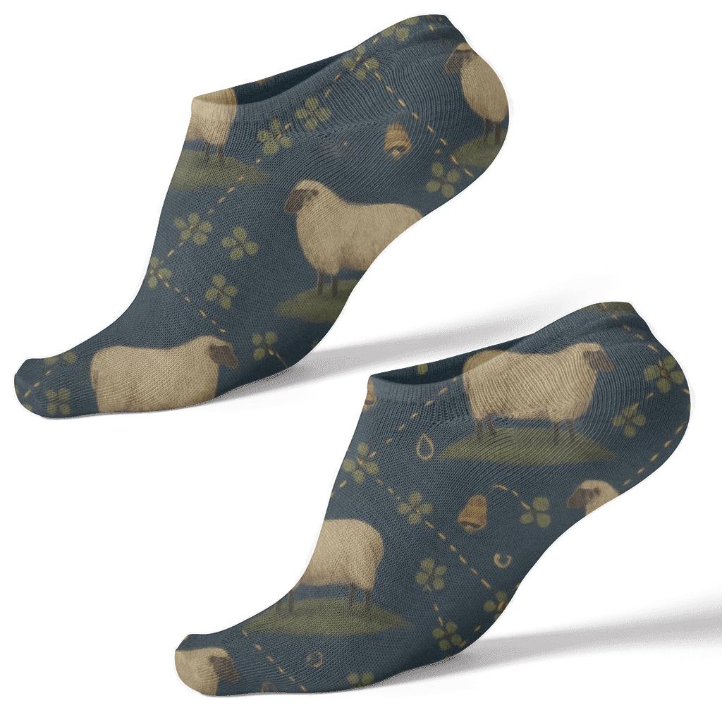 Constellation-Clover Hilltop Sheep-Tessellation trendy patterned ankle socks