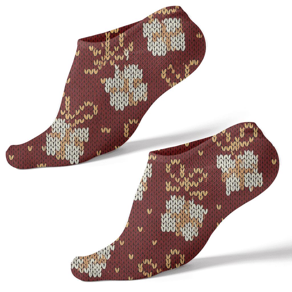 Presents Ribbon Cascade Knit Illusion soft everyday ankle socks