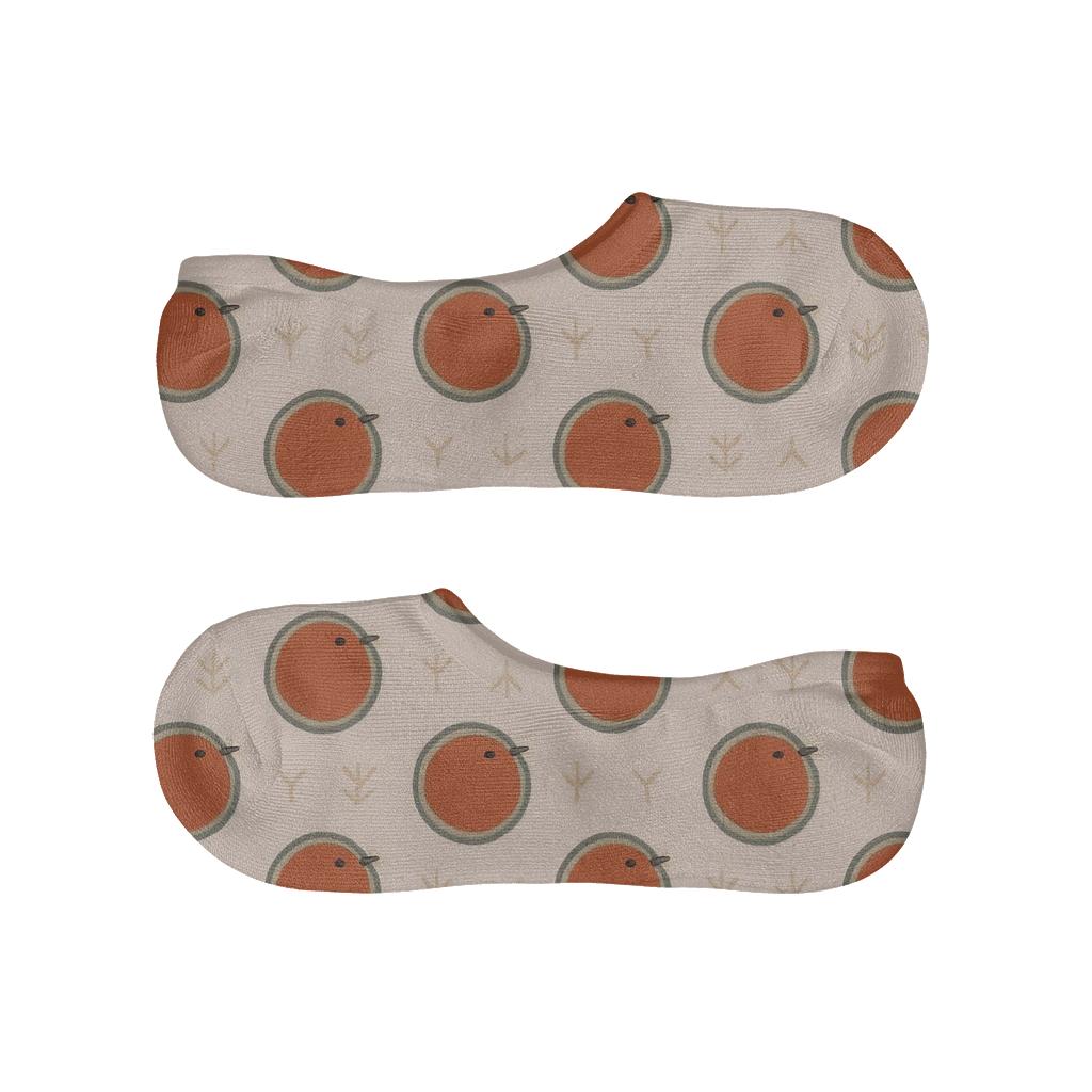 Robin Chest Roundel Polka On Soft Blush personalized no-show socks