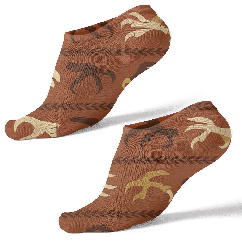Eagle Talon Stripe Rhythm On Burnt Sienna designer print ankle socks