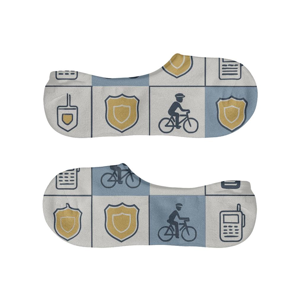 Community Beat Grid With Police Officer Icons comfortable invisible socks