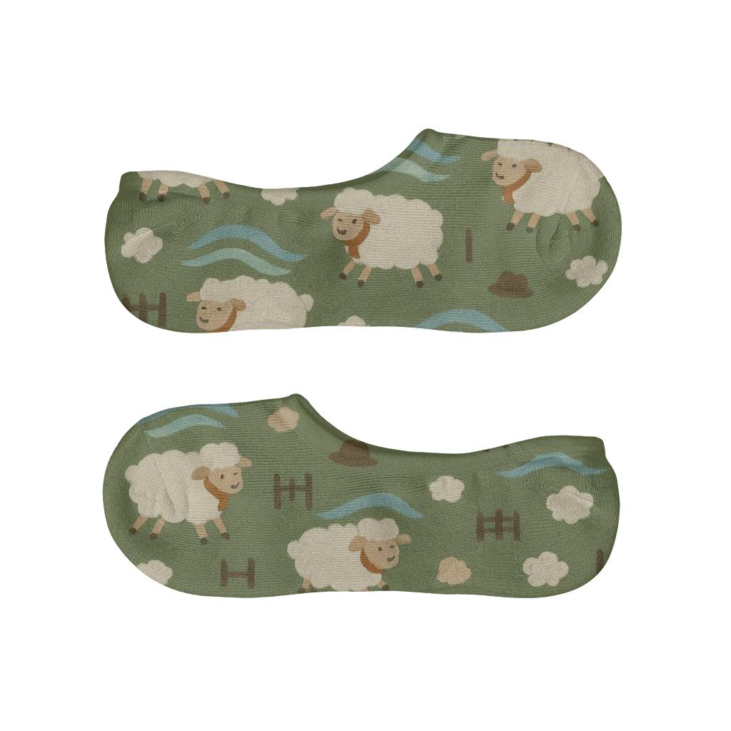 Barnyard Aurora With Dancing Sheep personalized invisible socks