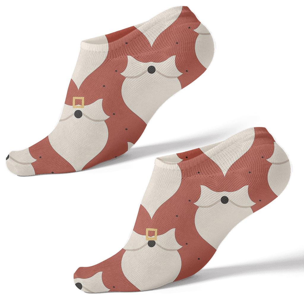 Beard Lattice Tiling Santa trendy patterned ankle socks