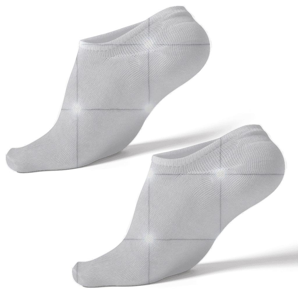 Soft Net Light Snowfield Grid personalized ankle socks
