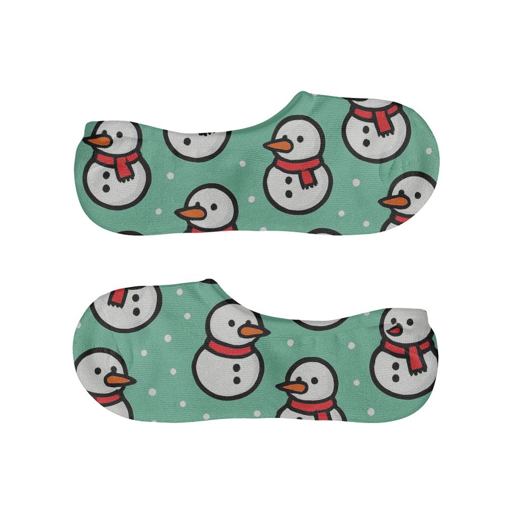Holiday Snowman Polka Dot Meadow comfortable invisible socks