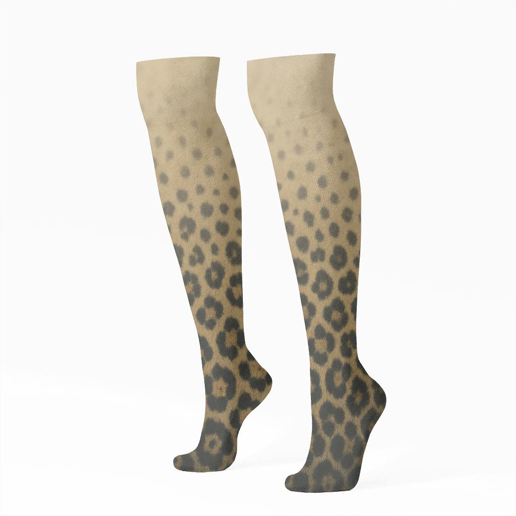 Charcoal Ombre Rosette Landscape Wrap custom knee-high socks